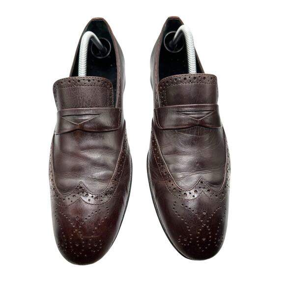 Studio Empoli Mens Loafers Size 9 Brown Leather Dress Shoes Handmade in Italy main image 10